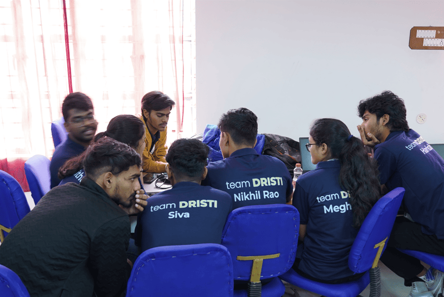 Team discussion during development